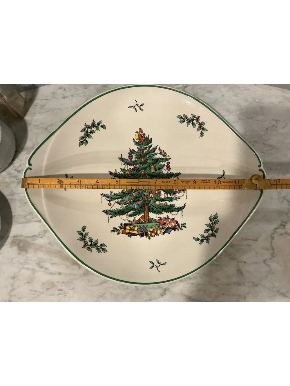 Spode Christmas Tree Serving Platter 13 Inch Holiday Dish